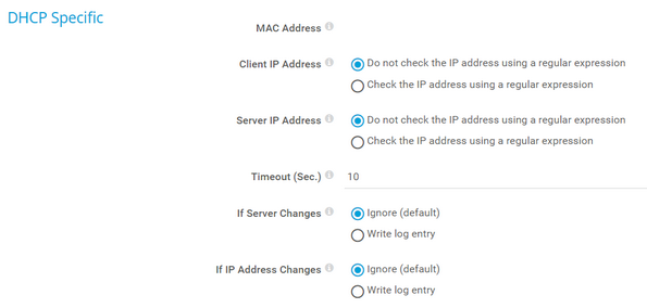 DHCP Specific DHCP Specific